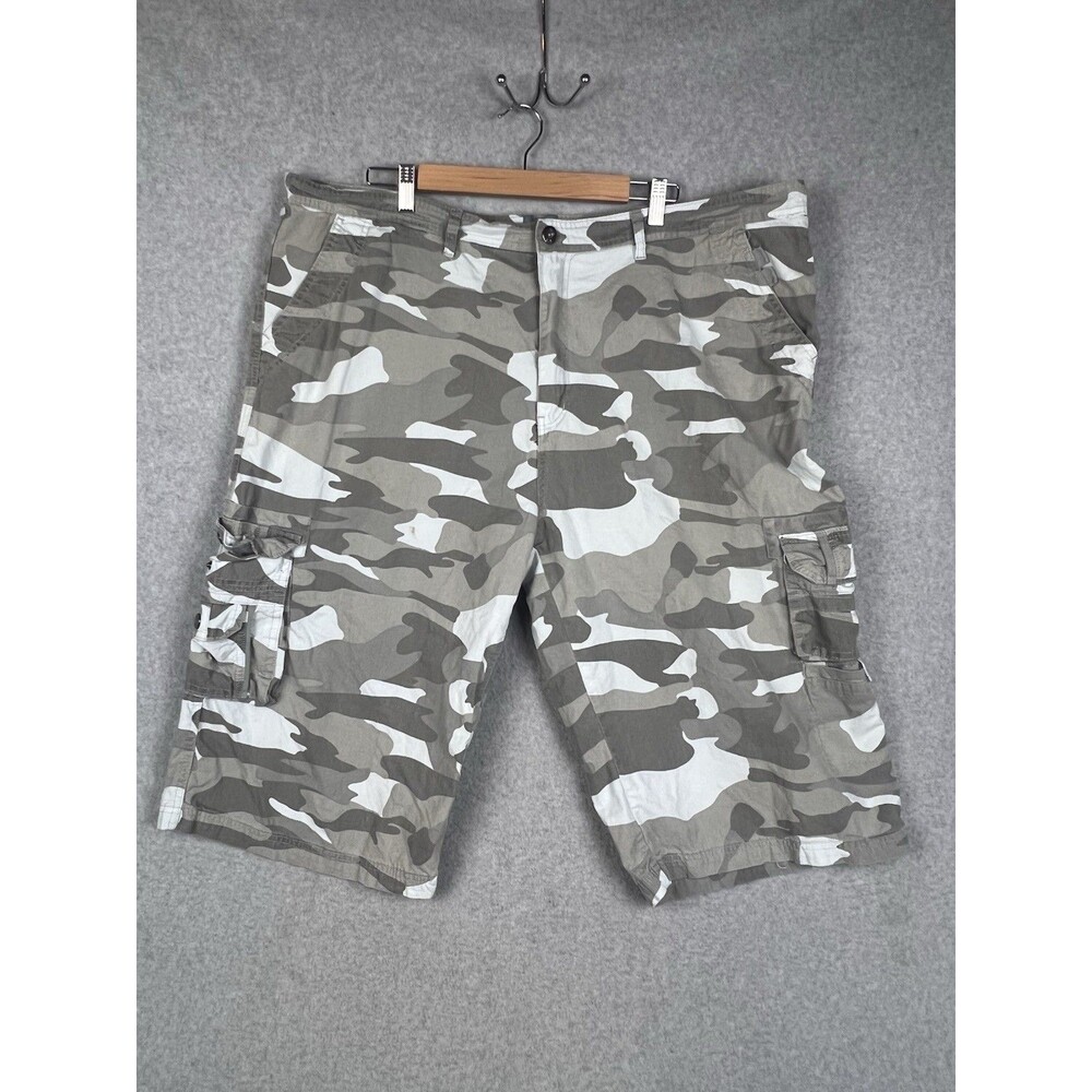 Kilburne Finch Shorts Mens Size 44 Gray Camo Cargo Canvas Baggy Utility